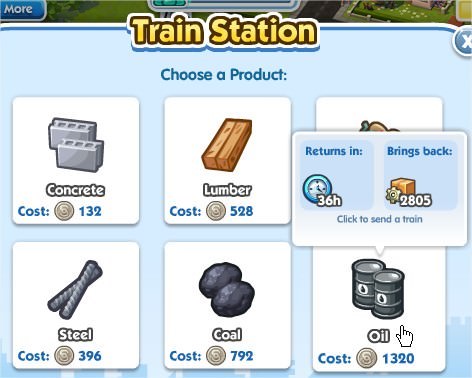 SimCity Social, Train Station（火車站）