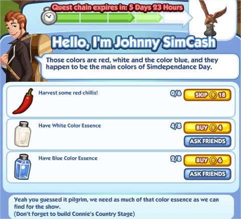 The Sims Social, Hello, I'm Johnny SimCash 4