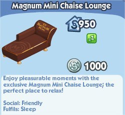 The Sims Social, Magnum Mini Chaise Lounge