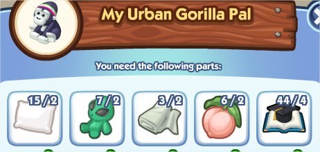 The Sims Social, My Urban Gorilla Pal