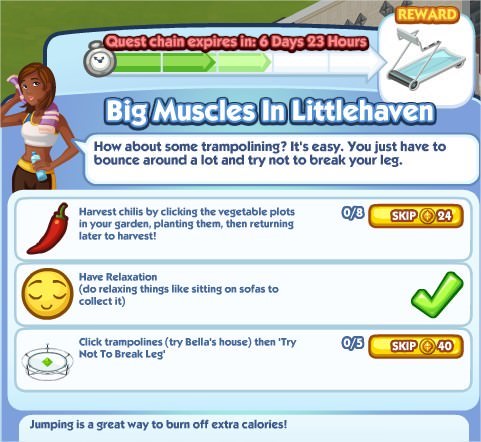 The Sims Social, Big Muscles In Littlehaven 3