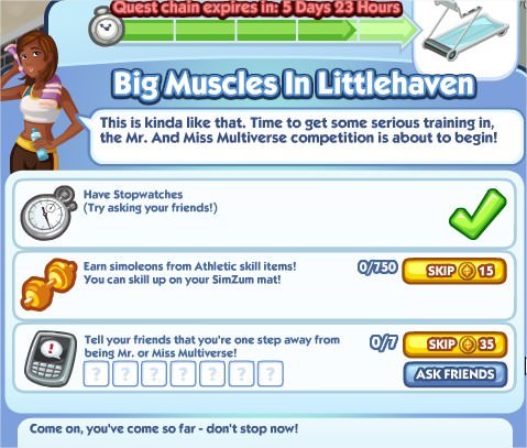 The Sims Social, Big Muscles In Littlehaven 5