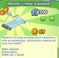 The Sims Social, XRunner Crystal JogMaster