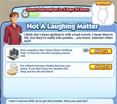 The Sims Social, Not A Laughing Matter 1