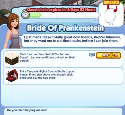 The Sims Social, Bride Of Prankenstein 1