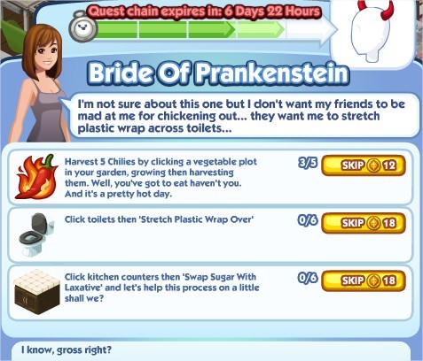 The Sims Social, Bride Of Prankenstein 4