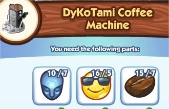 The Sims Social, DyKoTami Coffee Machine