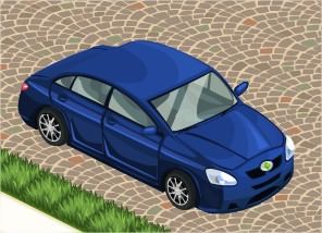 The Sims Social, Car (Blue)