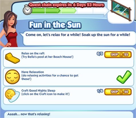 The Sims Social, Fun in the Sun 3