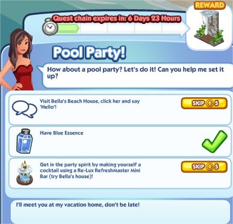 The Sims Social, Pool Party! 1