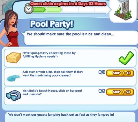 The Sims Social, Pool Party! 2