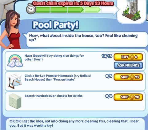 The Sims Social, Pool Party! 4