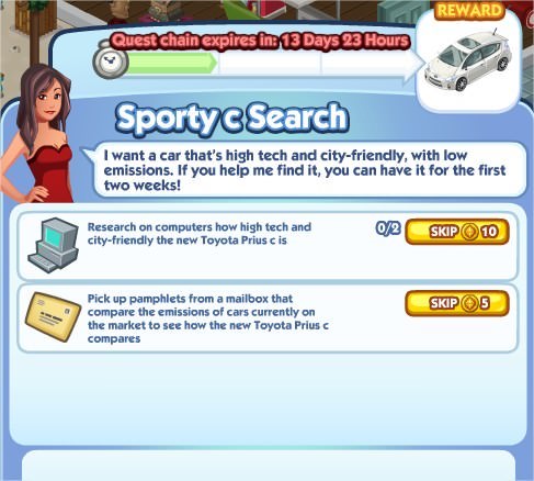 The Sims Social, Sporty c Search 1