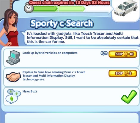 The Sims Social, Sporty c Search 2