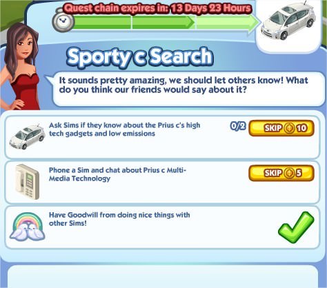 The Sims Social, Sporty c Search 3