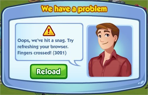 The Sims Social, Error 3201