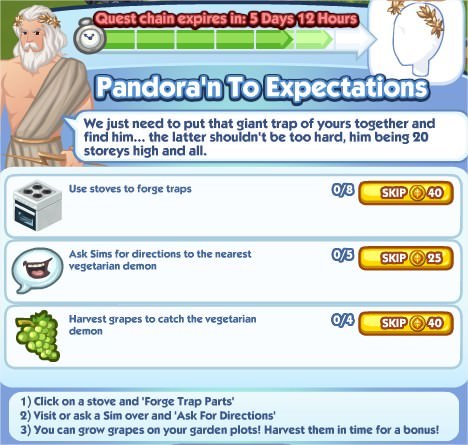 The Sims Social, Pandora'n To Expectations 6