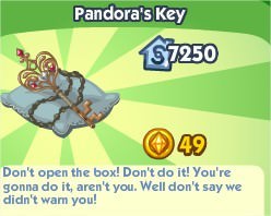 The Sims Social, The Sims Social, Pandora' Key
