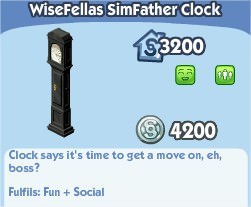 The Sims Social, WiseFellas SimFather Clock