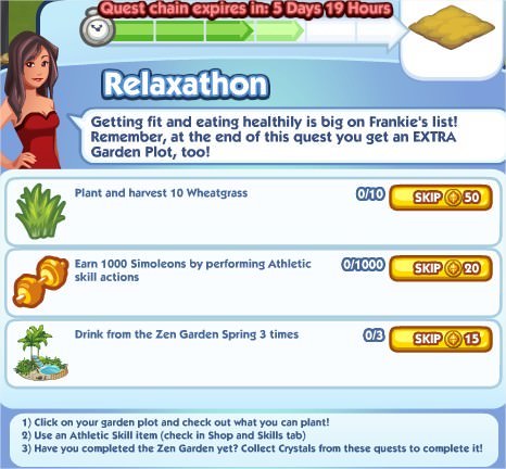 The Sims Social, Relaxathon 4