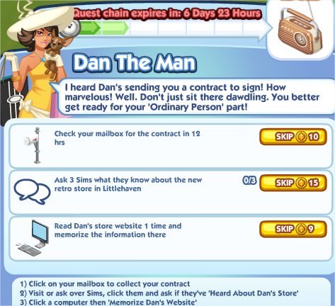 The Sims Social, Dan The Man 2