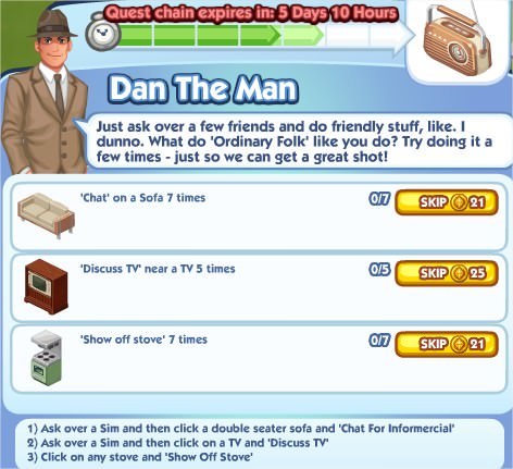The Sims Social, Dan The Man 5