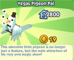 The Sims Social, Vegas Pigeon Pal