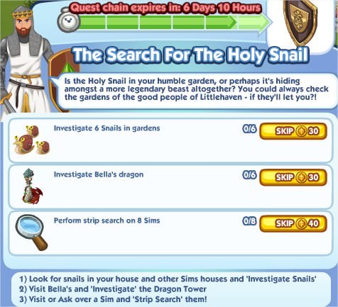 The Sims Social, The Search For The Holy Snail 6