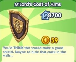The Sims Social, M'Lord's Coat of Arms