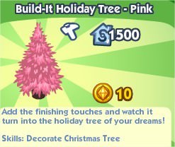 The Sims Social, Build-It Holiday Tree - Pink