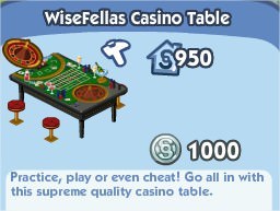 The Sims Social, WiseFellas Casino Table