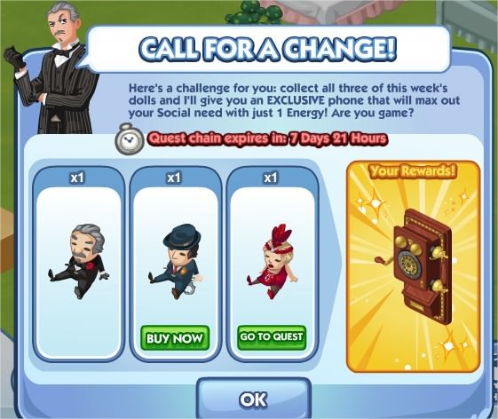 The Sims Social, Call For A Change!