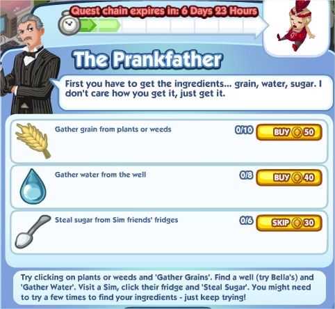 The Sims Social, The Prankfather 2