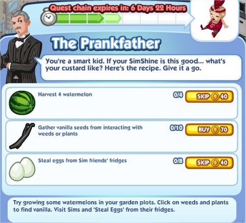The Sims Social, The Prankfather 4