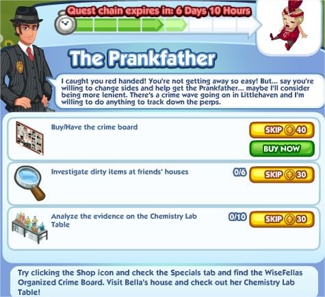 The Sims Social, The Prankfather 5