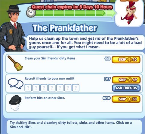 The Sims Social, The Prankfather 8