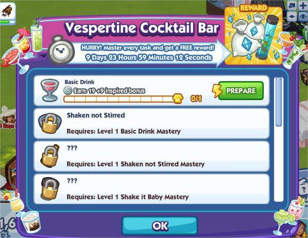 The Sims Social, Vespertine Cocktail Bar
