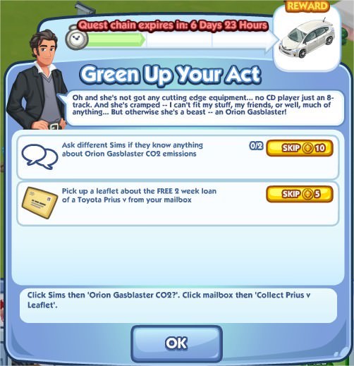 The Sims Social, Green Up Your Art 1