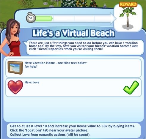 The Sims Social ,  Life's a Virtual Beach 1