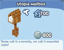 The Sims Social, Utopia Mailbox