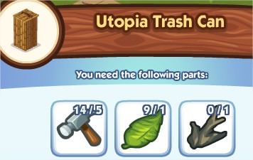 The Sims Social, Utopia Trash Can