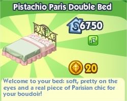 The Sims Social, Pistachio Paris Double Bed
