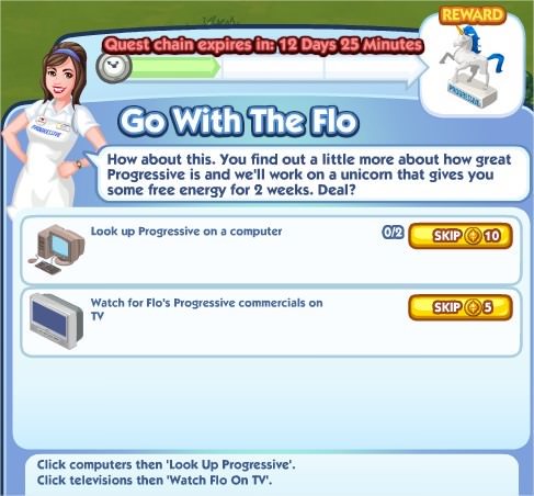The Sims Social, Go With The Flo 1