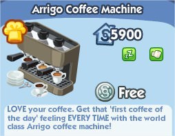 The Sims Social, Arrigo Coffee Machine
