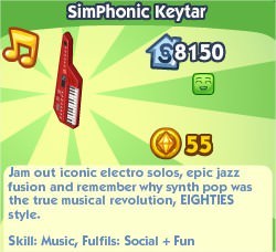 The Sims Social, SimPhonic Keytar