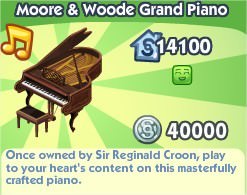 The Sims Social, Moore & Woode Grand Piano