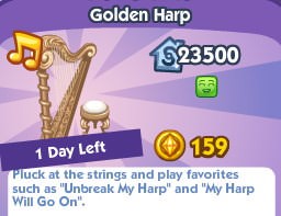The Sims Social, Golden Harp