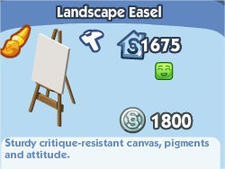 The Sims Social, Landscape Easel