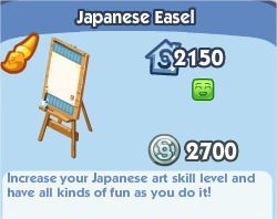 The Sims Social, Japanese Easel