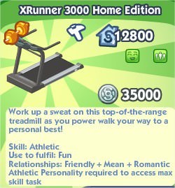 The Sims Social, Xrunner 3000 Home Edition